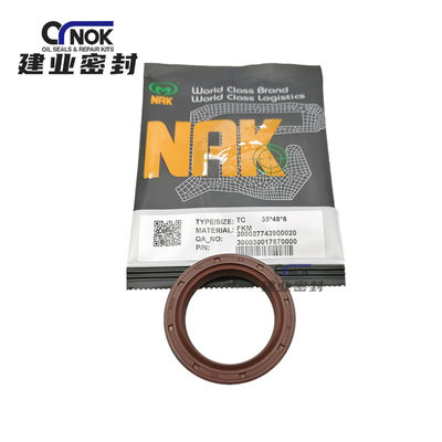 NAK 35x48x8 Hydraulic Excavator Oil Seal TC Type FKM Brown