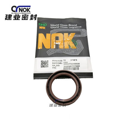 NAK 35x48x8 Hydraulic Excavator Oil Seal TC Type FKM Brown