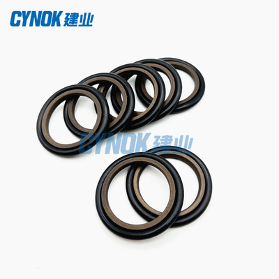 Rubber PTFE Hydraulic Oil Seals HBTS Step Seal Brown Color